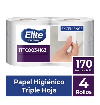 Papel Higiénico Elite Jumbo TH Extrafino 4 x 170 mts con precorte 1TTCO034163
