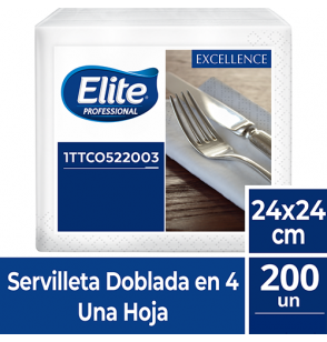 Servilleta Elite Lujo 24x24 200 unidades