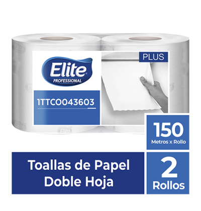 Toalla de mano Elite Rollo DH Blanca x 2 150 mts 1TTCO043603