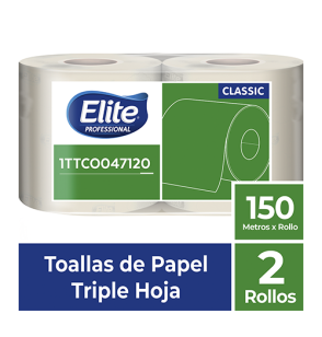 Toalla de mano Elite Rollo TH Natural x 2 150 mts 1TTCO047120