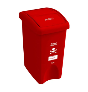 Papelera vaivén 35L Rojo - Residuos peligrosos ESTRA