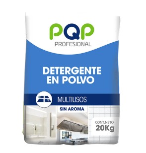 Detergente en polvo multiusos sin aroma 20kg PQP