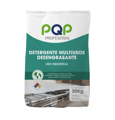 Detergente En Polvo Sin Aroma Desengrasante PQP 20kg