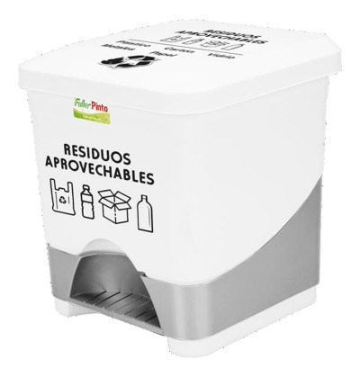 Papelera Pedal 20L Blanco - Residuos Aprovechables Fuller