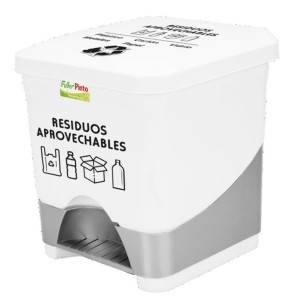 Papelera Pedal 20L Blanco - Residuos Aprovechables Fuller