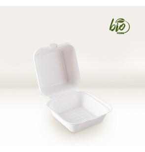 Portacomidas biodegradable C1 para hamburguesa paq x 50 und Carvajal