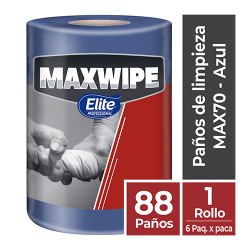 Paños De Limpieza Maxwipe Max70 x 88 Paños - Azul - Uso Mecánico - Elite Professional