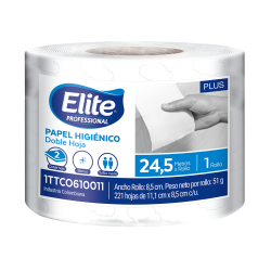 Papel Higénico Doble Hoja Blanco Elite Professional por 24.5 metros