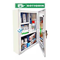 Gabinete botiquín semi industrial 38x27x12 con insumos