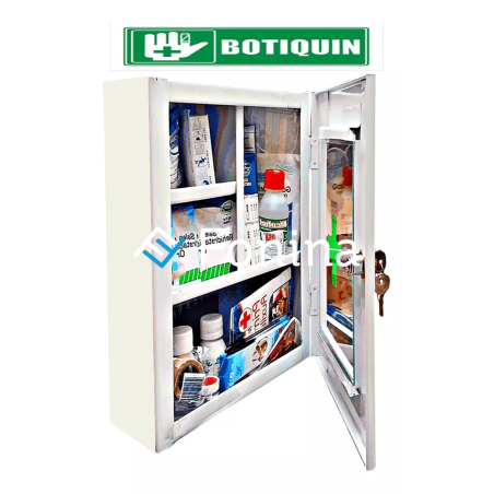 Gabinete botiquín semi industrial 38x27x12 con insumos