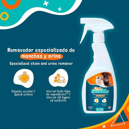 Removedor de manchas y orina de mascotas - 500 ml - Eterna