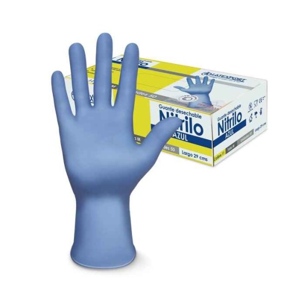 Guantes de nitrilo azul - Latexport x 50 unidades