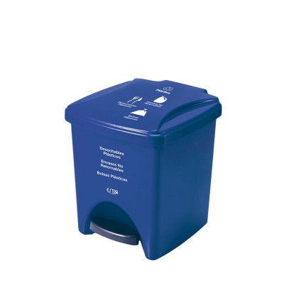 Papelera pedal 20L Azul - Plástico