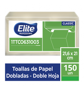 Toalla de manos Elite doblada DH Natural x 150 und 1TTCO631003