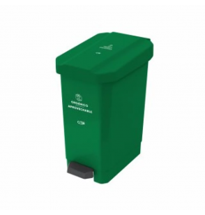 Caneca-Papelera Estrabins Pedal 44L Verde - Orgánico aprovechable ESTRA