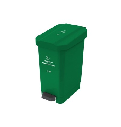 Caneca-Papelera Estrabins Pedal 22L Verde - Orgánico aprovechable ESTRA